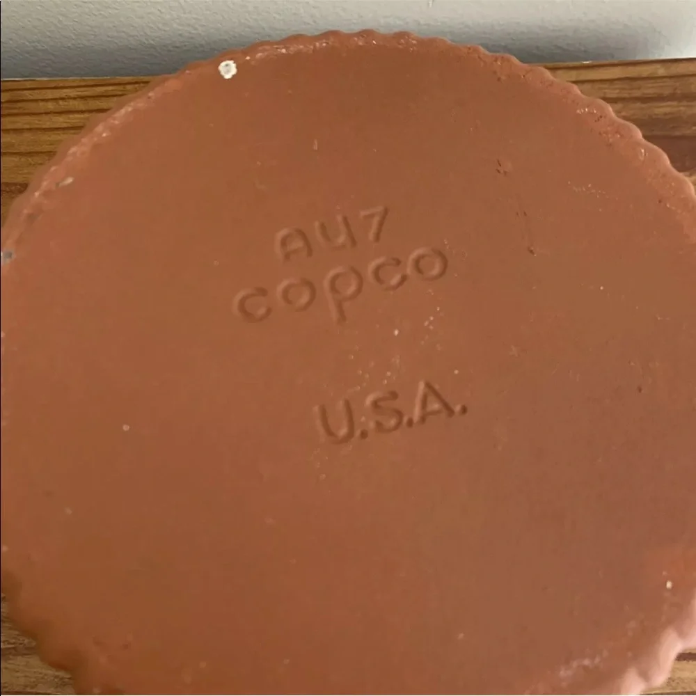Copco AU7 1.5 Qt Country Clay Round Soufflé Baking Dish Terra Sigillata Coating